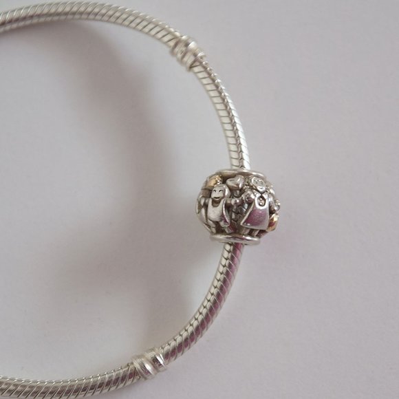 PANDORA Family Forever Charm I Sterling Silver with 14k Yellow Gold 791040 - Picture 8 of 15